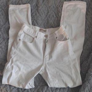 Straight leg white London jeans
